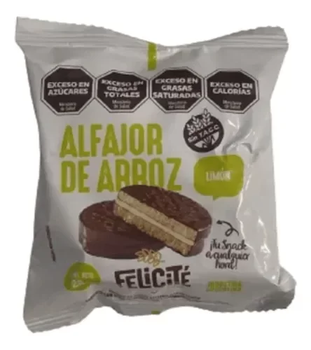 Producto - ALFAJOR DE ARROZ SABOR LIMON - FELICITE