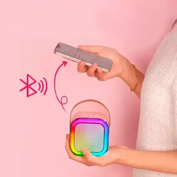 Producto - Parlante Bluetooth Portatil Led Rgb Mini Karaoke c/micrófono - 2