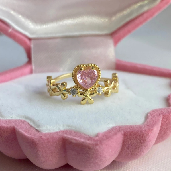 Producto - Anillo Heart rosa