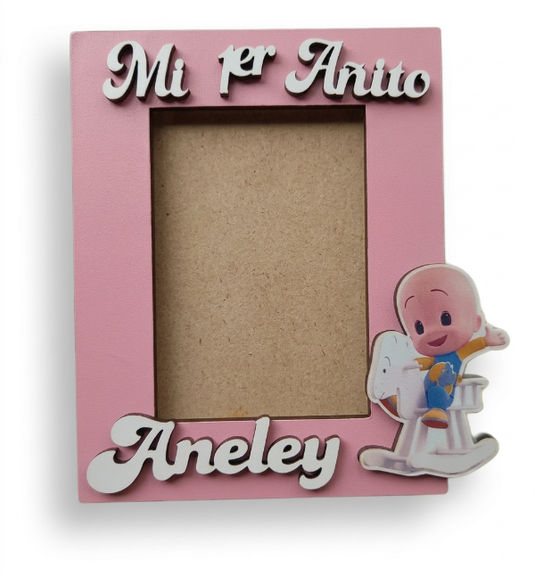 Producto - Portaretrato 6x9 con vinilo color + frase + nombre + aplique - 1