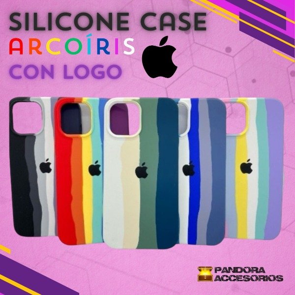 Producto - Funda Silicone Case Rainbow c/ Logo Iphone 11 Pro - 0