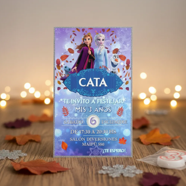 Producto - Invitación Digital Para Personalizar Frozen II (mod 2) - 3