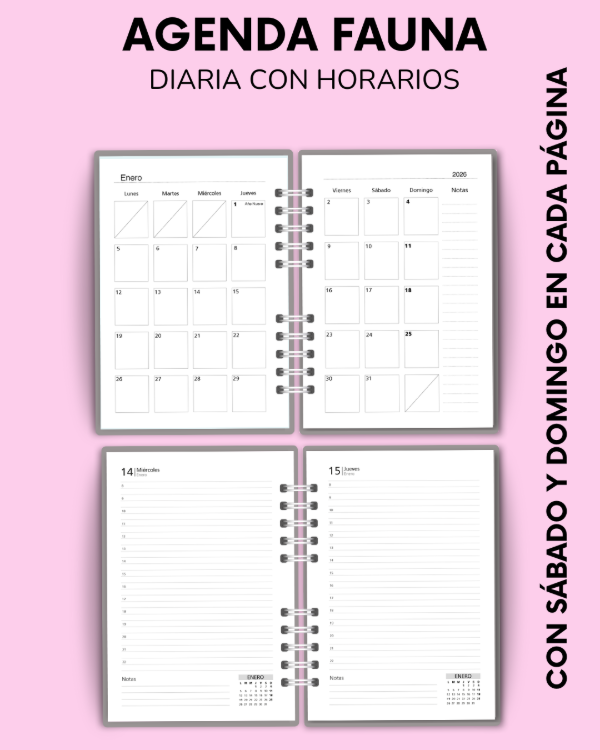 Producto - AGENDA FAUNA - 1 día por página - 4
