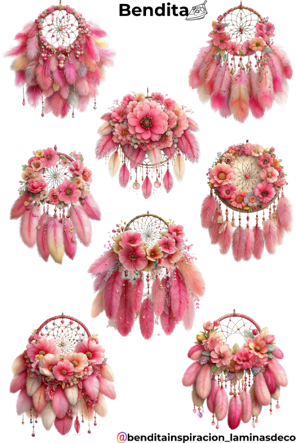 Producto - Bendita Plancha 339 Atrapasueños fucsia y coral