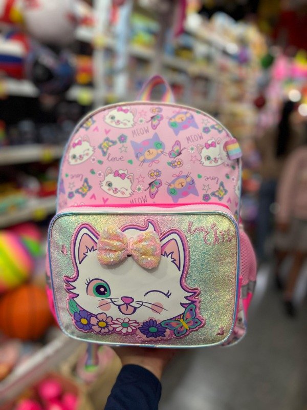 Producto - Mochila Gatita Rosa con Brillo