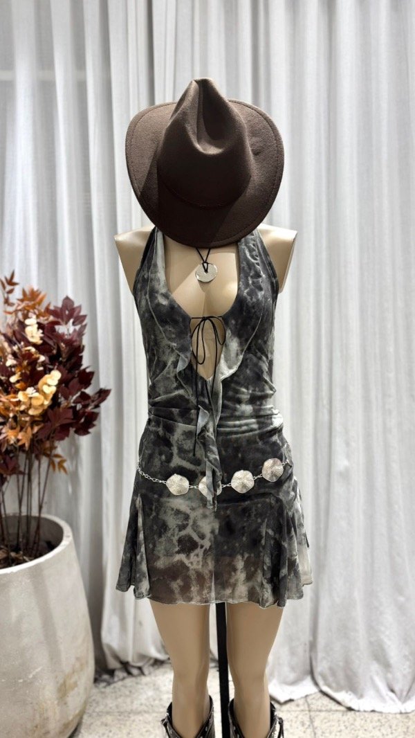Producto - VESTIDO TULL SUBLIMADO GRIS