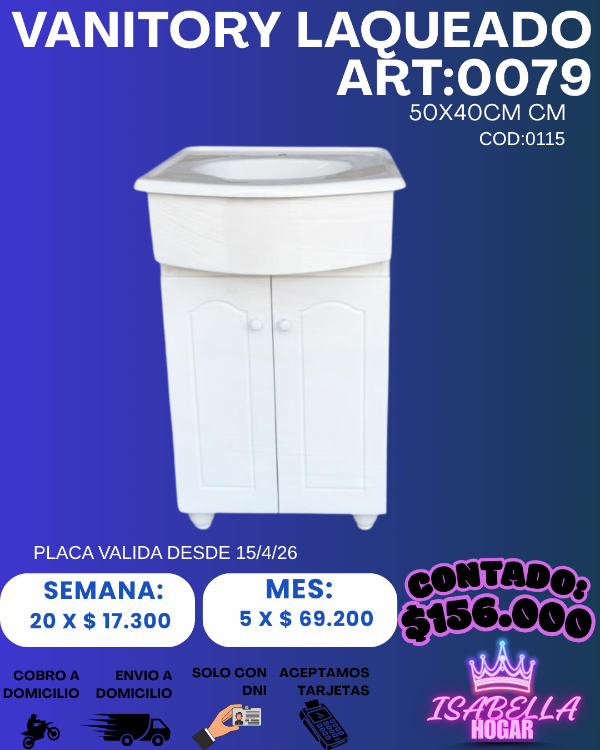 Producto - VANITORY LAQUEADO 50CM