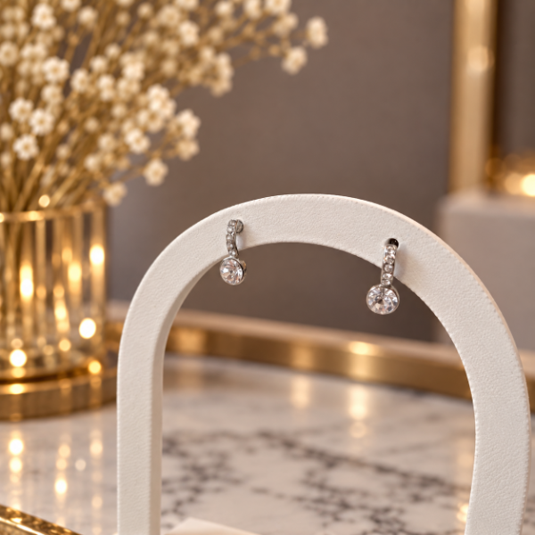 Producto - Aros Pasante Péndulo con Strass - Código: 000561