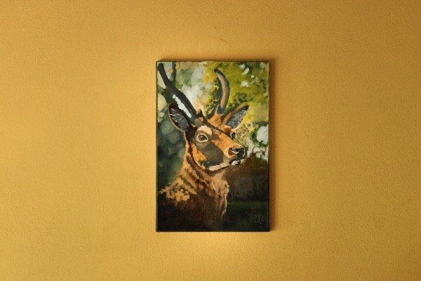 Producto - Pintura de ciervo con acrílico sobre lienzo - 3