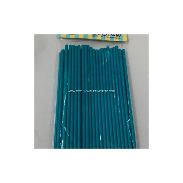 Producto - Palito Para Chupetín Celeste 15cm x50 Unidades