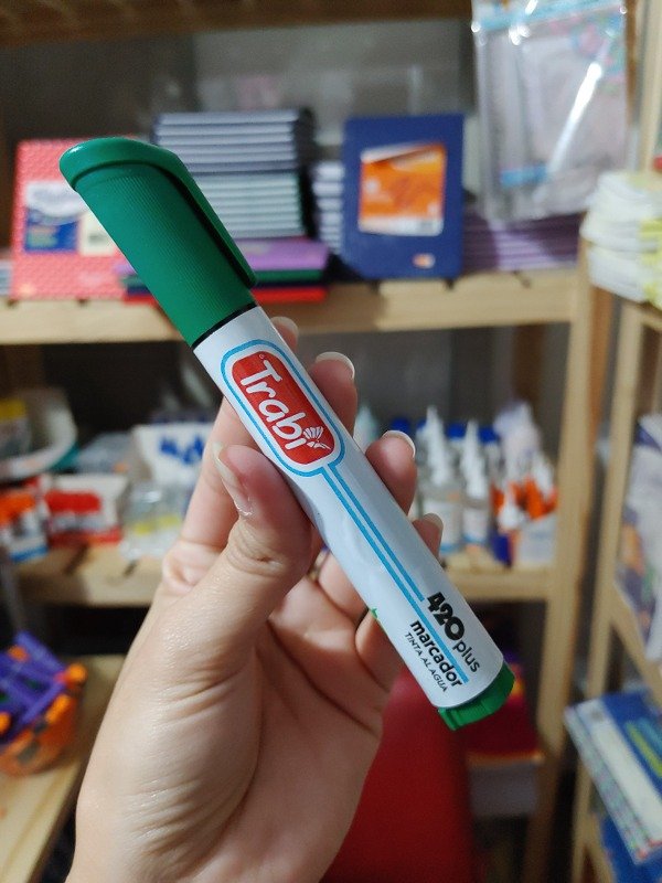 Producto - Marcador Trabi 420 Al Agua Punta Redonda Verde