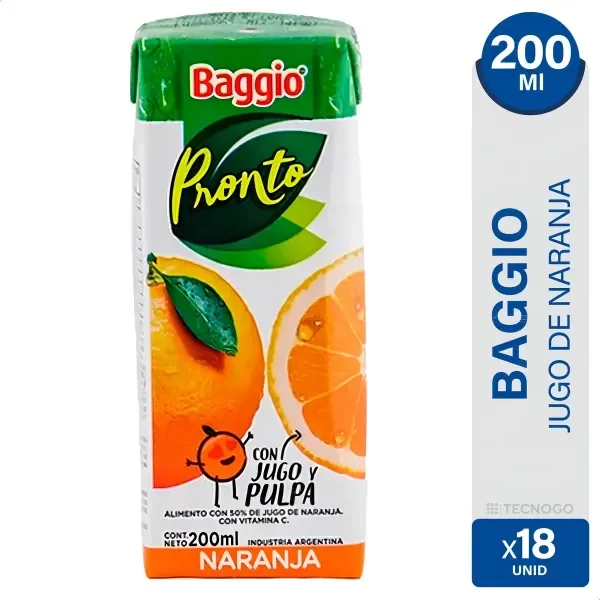 Producto - pronto naranja 200ml [BAGGIO]