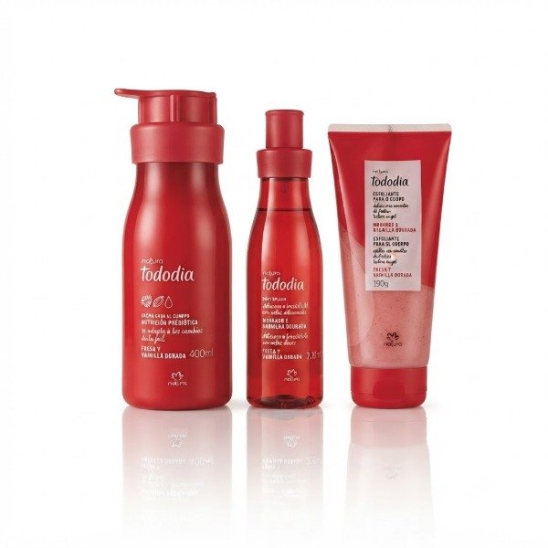Producto - KIT COMPLETO NATURA TODODIA FRESA Y VAINILLA DORADA