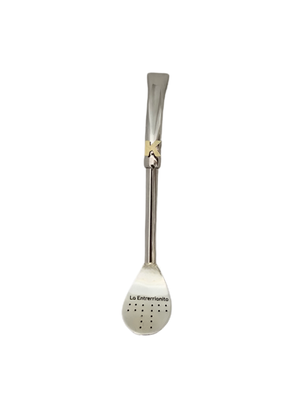 Producto - Bombilla con inicial bronce cobre alpaca