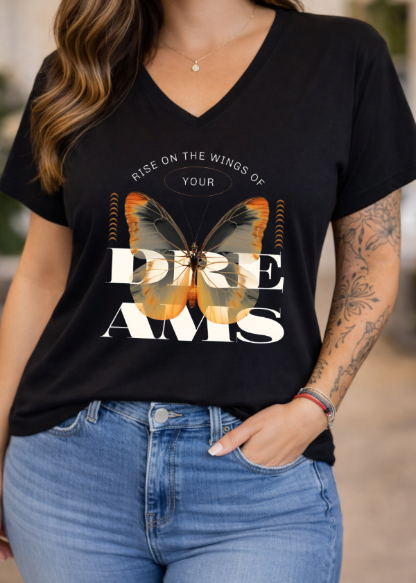 Producto - Remera de Algodon escote V Negro (445)