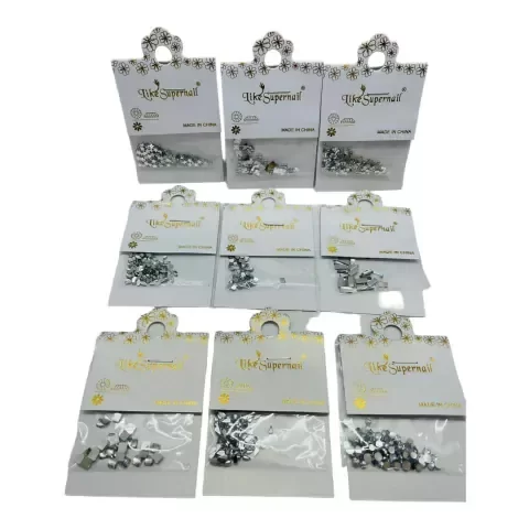 Producto - Gemas plateadas p/uñas LM 12/25