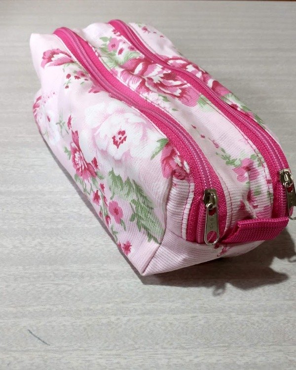 Producto - Cartuchera Madrid "Rosa" 2 cierres