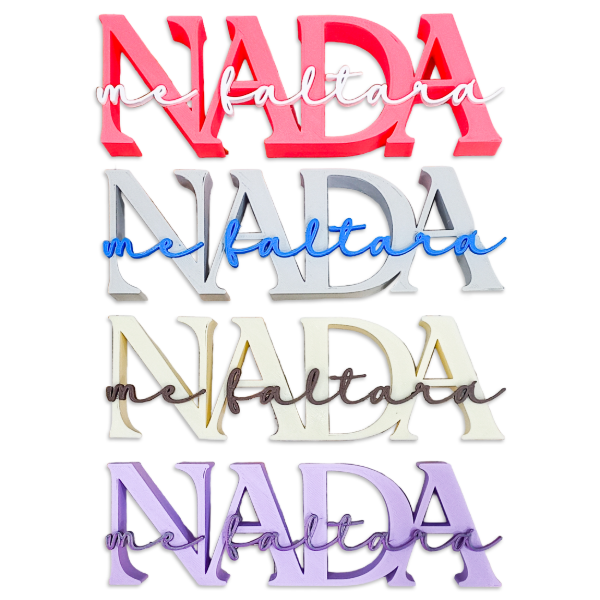 Producto - PROMO Adorno Para Escritorio 3D "NADA ME FALTARÁ" (X2 UNIDADES)