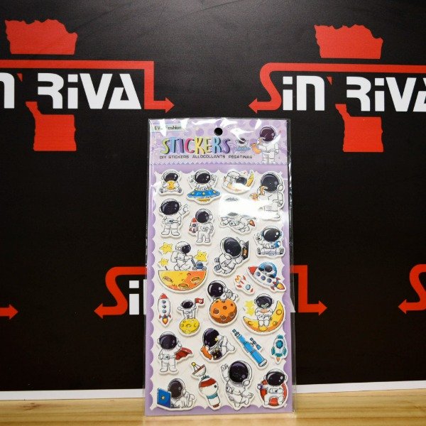 Producto - STICKERS DINO/ASTRONAUTA C/BORDE 27318