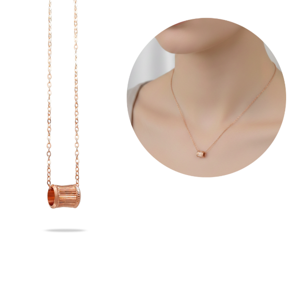 Producto - Conjunto Plata 925 Cadena y Dije Rose Gold Dona