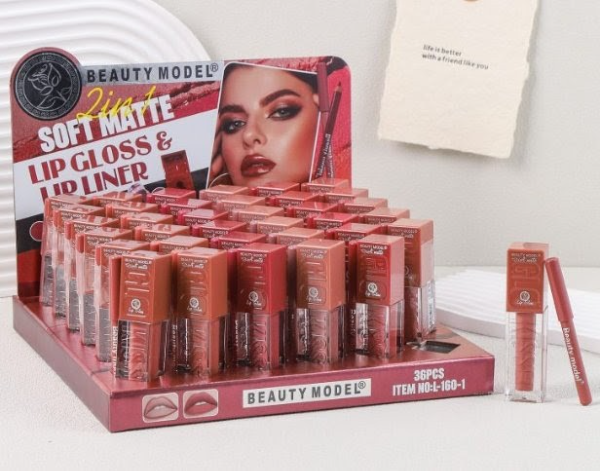 Producto - LIP GLOSS MATTE CON LAPIZ DE LABIO DUO BEAUTY MODEL