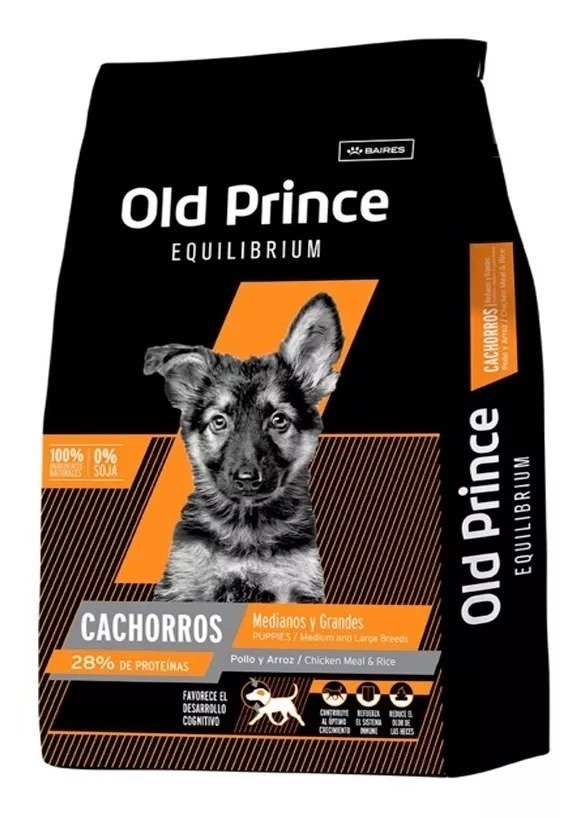 Producto - Old Prince Equilibrium cachorro razas medianas y grandes x 7,5 kg.