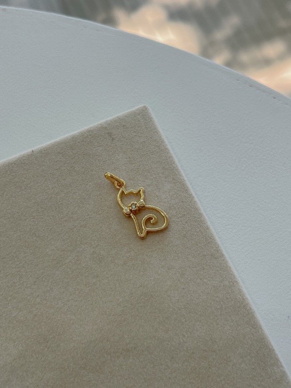 Producto - Dije dorado gato