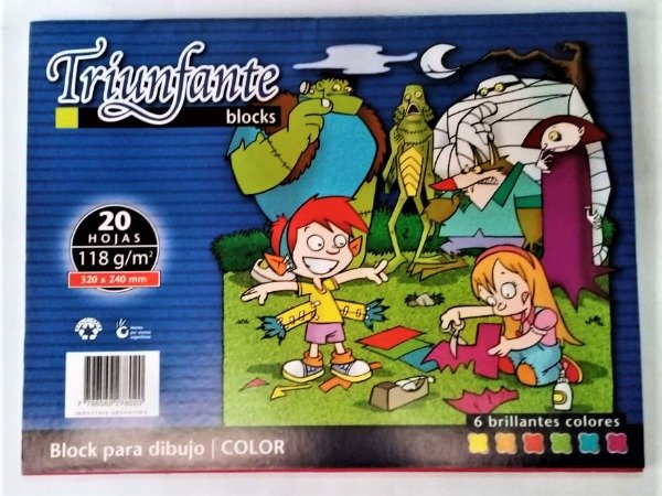 Producto - BLOCK DE DIBUJO HOJAS DE COLORES