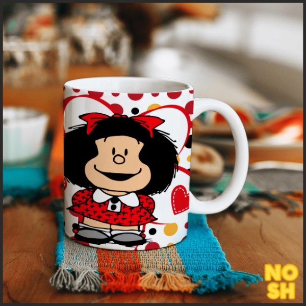 Producto - Taza de Cerámica Estampada Modelo Mafalda 08 Lunares - 4