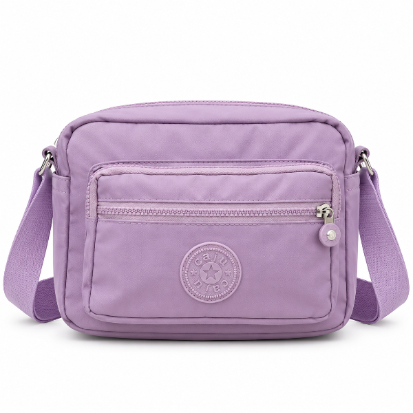 Producto - Bandolera Dominique tela lila - 0