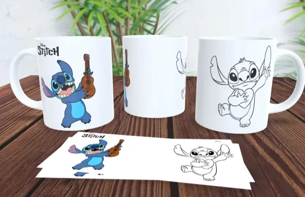 Producto - Taza - para pintar - stitch 1