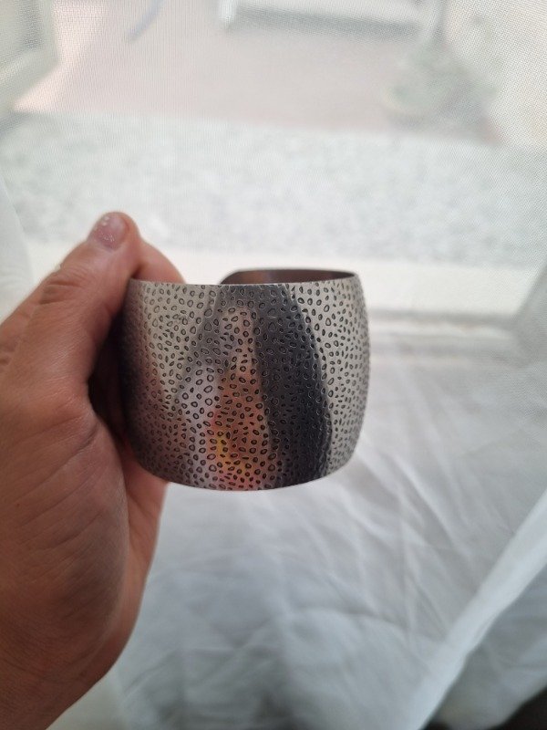 Producto - Brazalete tramado plateado
