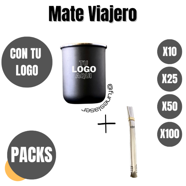 Producto - Pack mates Viajeros  con bombilla