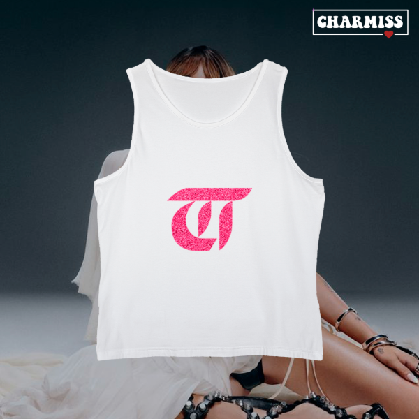 Producto - Tank top- Logo T  GLITTER BRILLO rosa