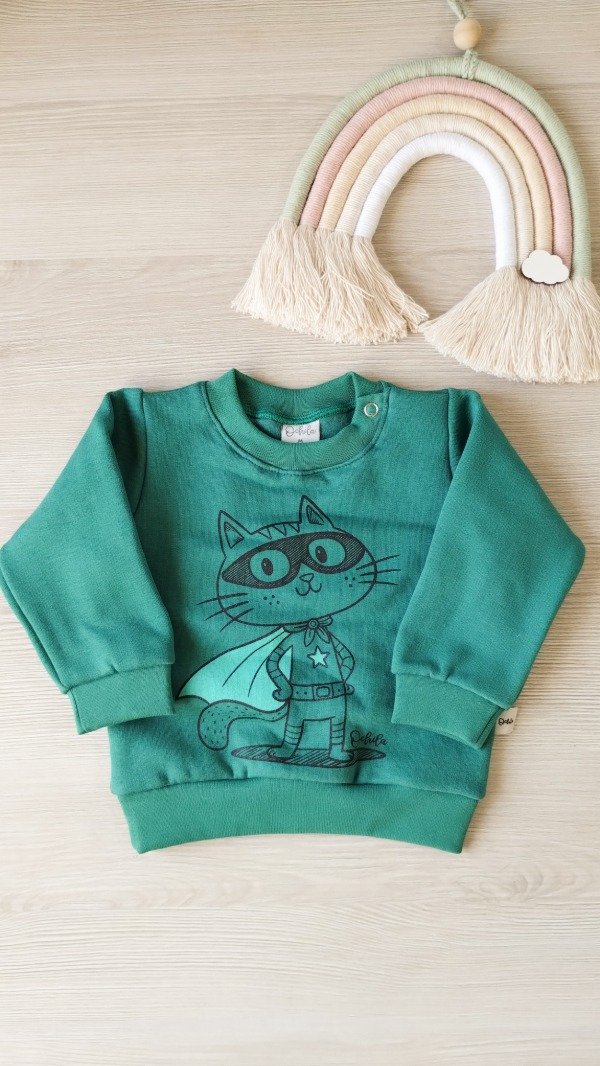 Producto - Buzo con frisa SUPERHÉROE (verde inglés)