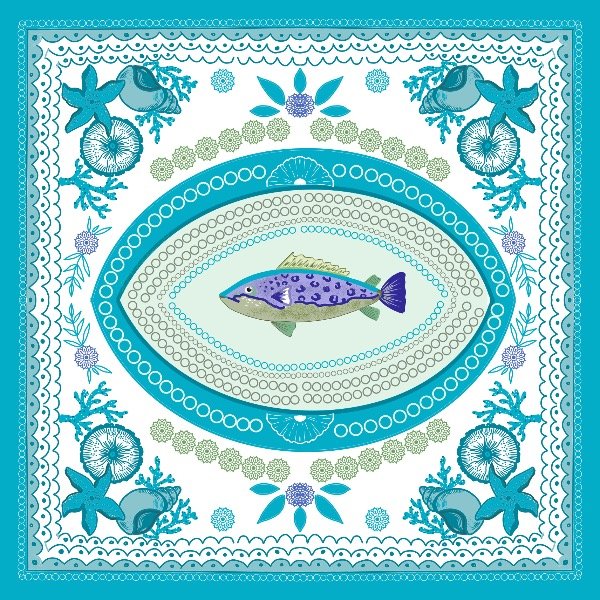 Producto - Pañuelo Peixe turquesa