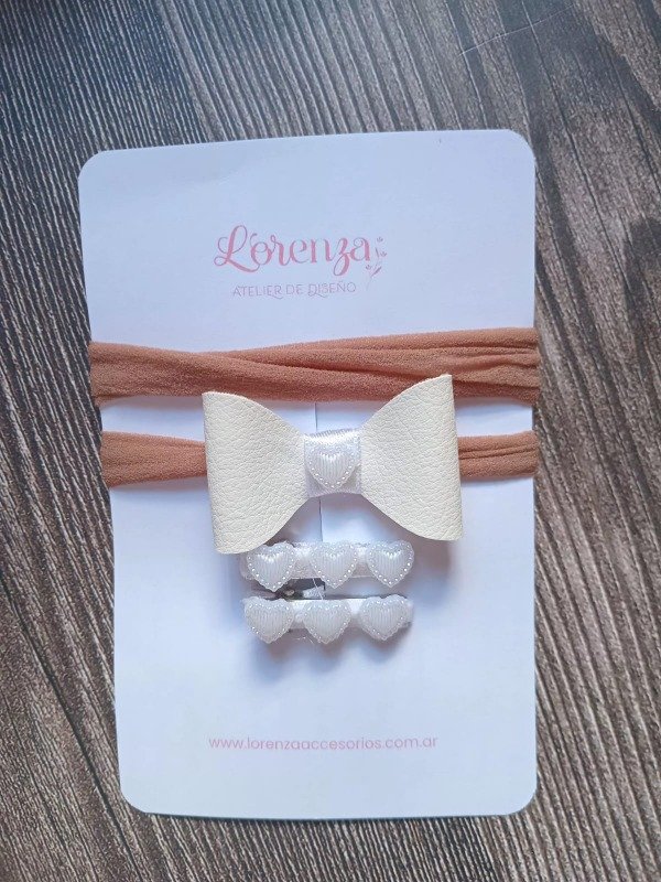 Producto - Vincha Elástica + Hebillitas - Blanco