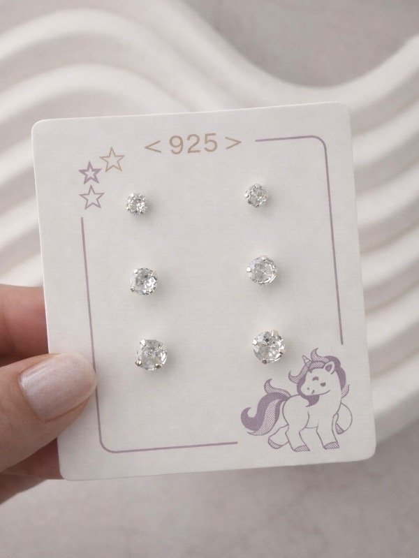 Producto - TRÍO DE AROS DE PLATA CUBICS 0032