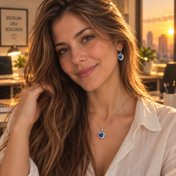 Producto - Conjunto Corazón Azul Océano - 0