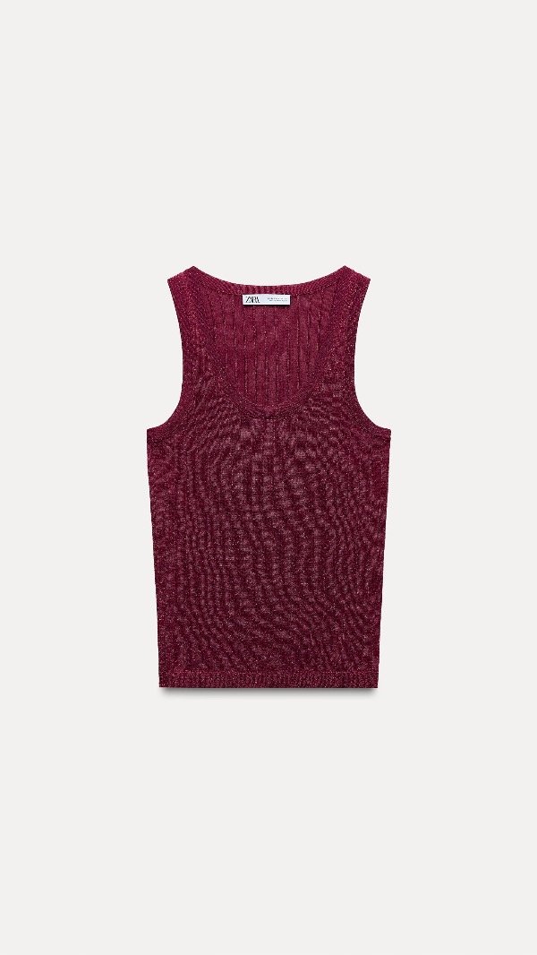 Producto - Top punto metalizado Zara - 1