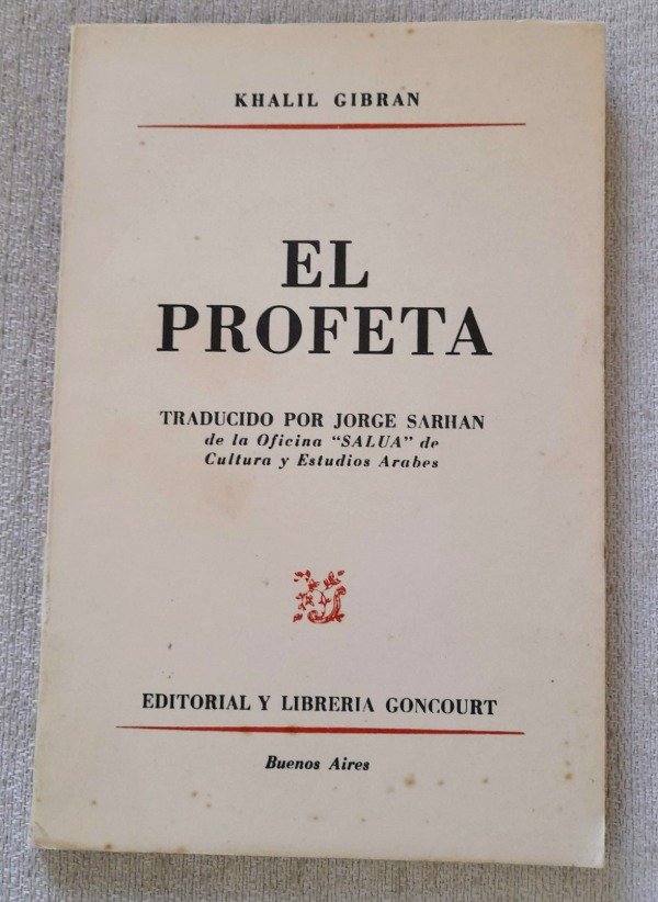 Producto - El Profeta - Khalil Gibran - Librería Goncourt