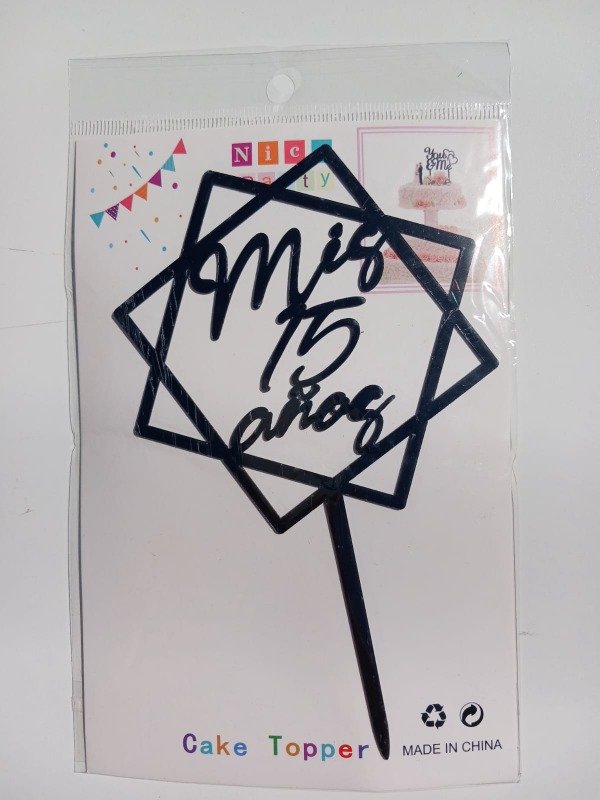 Producto - Cake Topper Acrílico "Mis 15 Años" M06