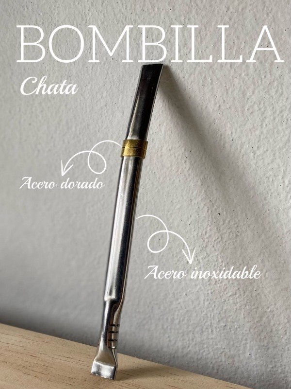 Producto - Bombilla chata de Acero inoxidable