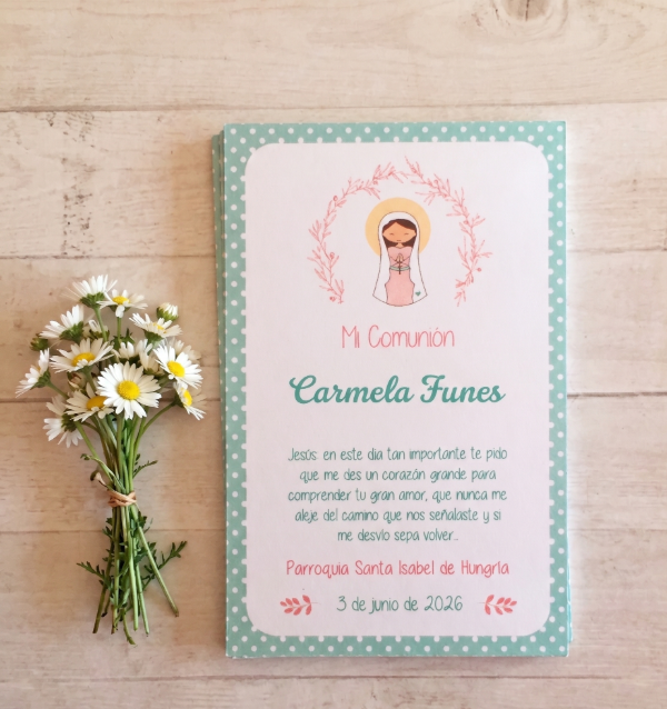 Producto - Diseño de Estampitas - Modelo Virgen Niña