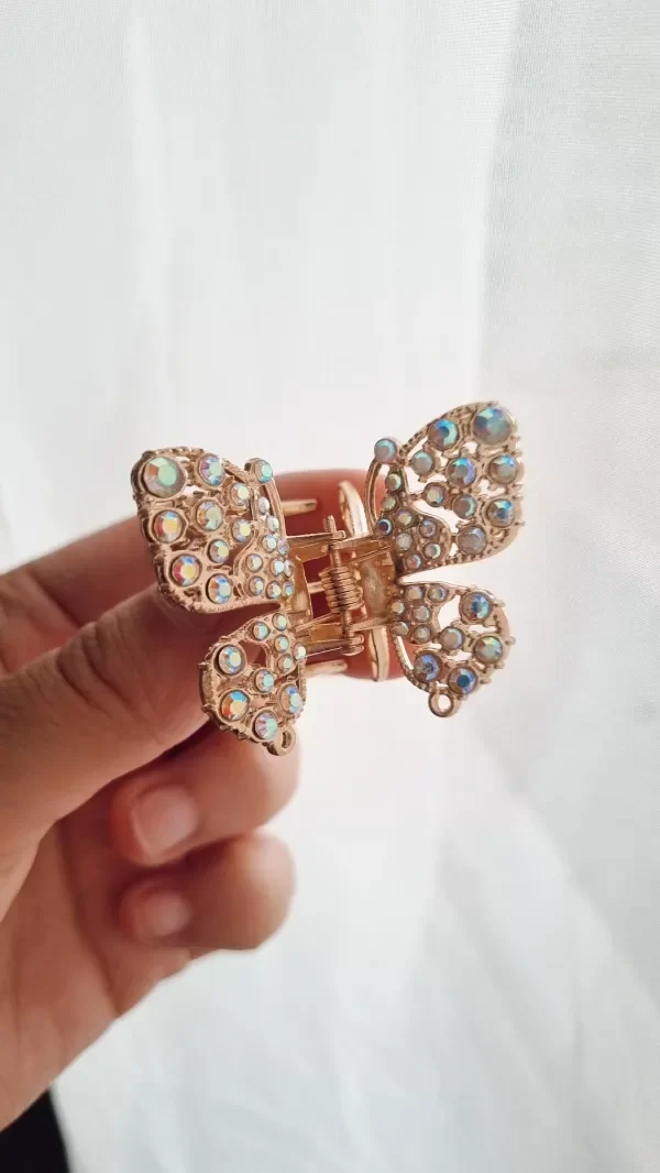 Producto - Broche mariposa tornasol color dorado