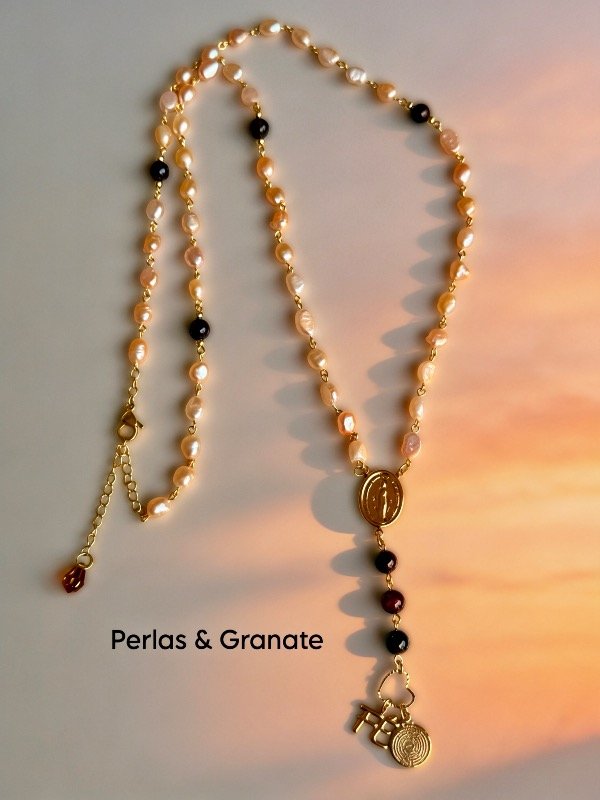 Producto - Rosario Perlas y granate - 6
