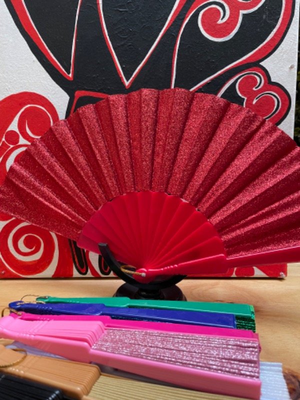 Producto - Abanico fantasía brillante rojo