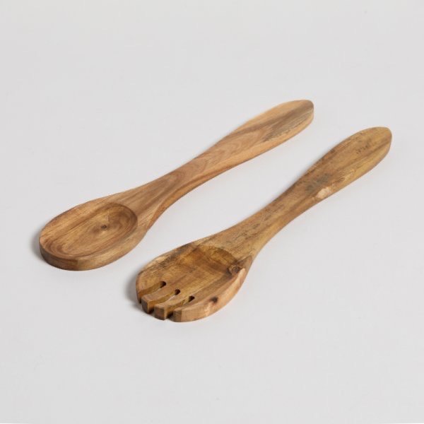 Producto - Set de cubiertos para ensalada de madera de acacia