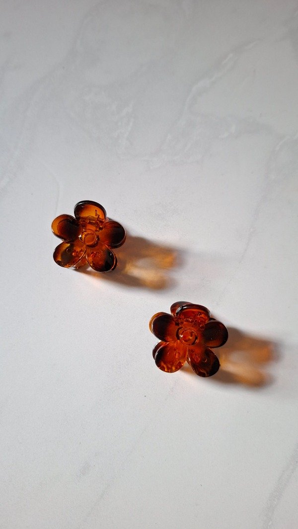 Producto - Broche flor carey x2