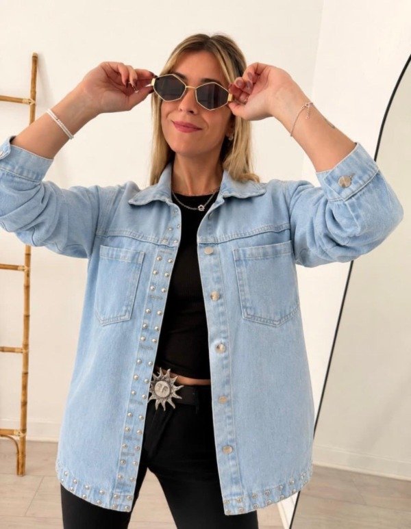 Producto - Camisaco jean con tachas - 0